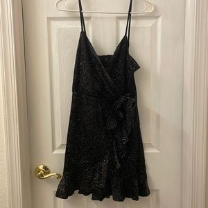 Black sparkly mini dress size S